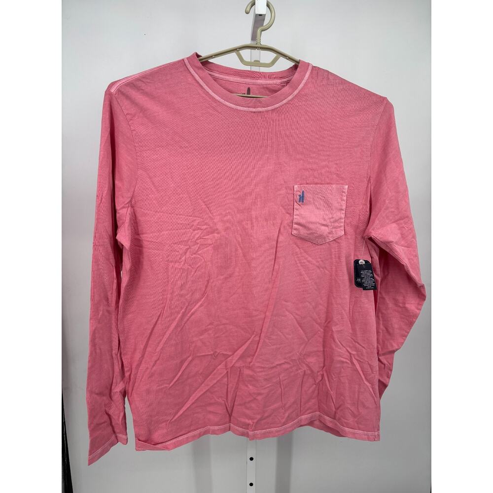 Johnnie-O Brennan Long Sleeve T-Shirt Mens 2XLT Maliblu Red Crew Neck JMLT2190